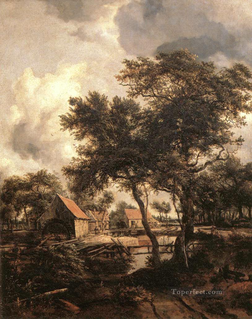 The Water Mill 1660 landscape Meindert Hobbema Oil Paintings